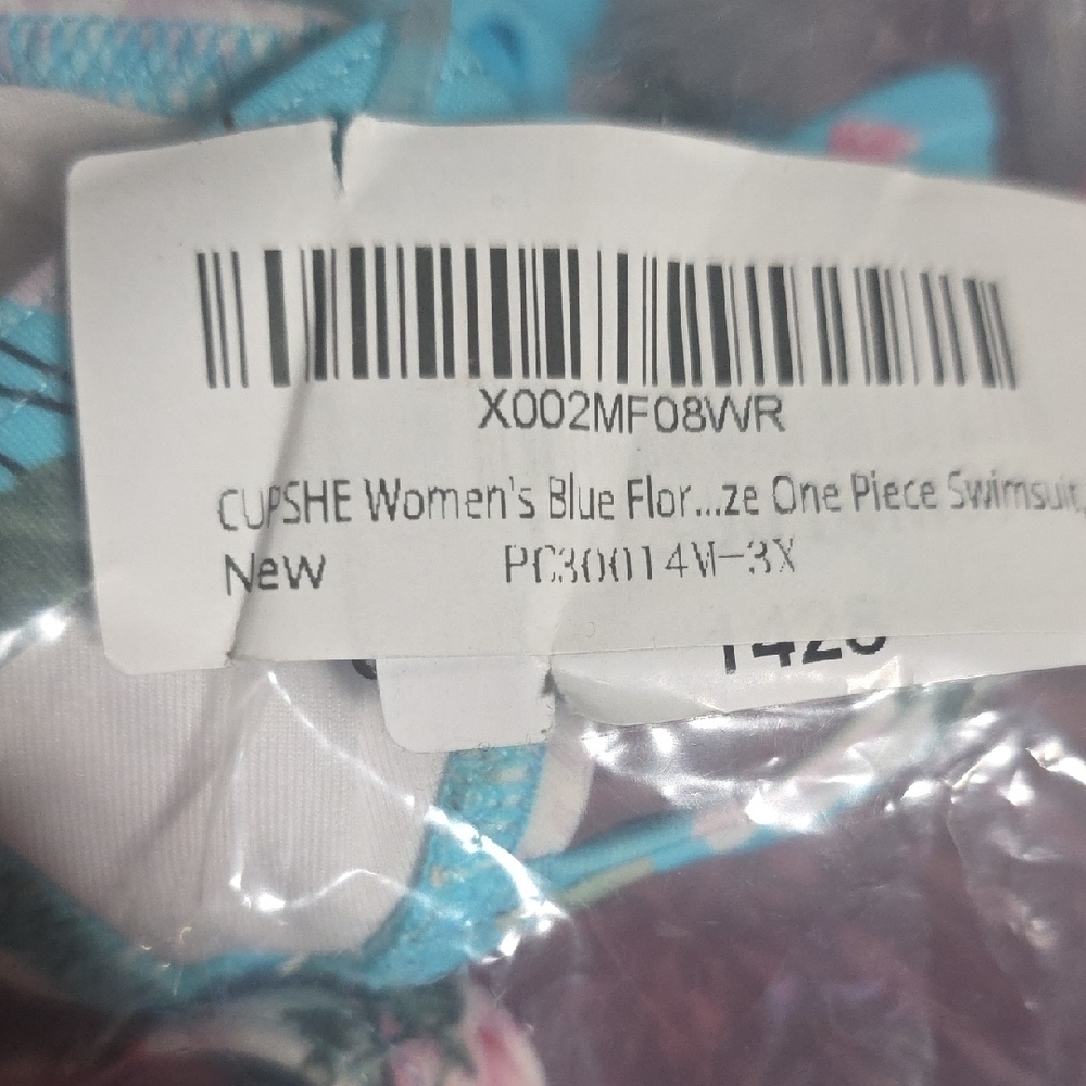 🌊 CUPSHE Size 3X Floral One-Piece Swimsuit | NWT | Plus Size image 8